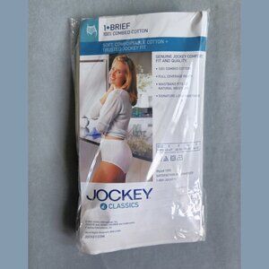 NEW Vintage Jockey Classics Women's 100% Combed Cotton Ivory Briefs Size 10